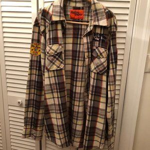 Men’s shirt Men Rolling Paper patch button 3XL